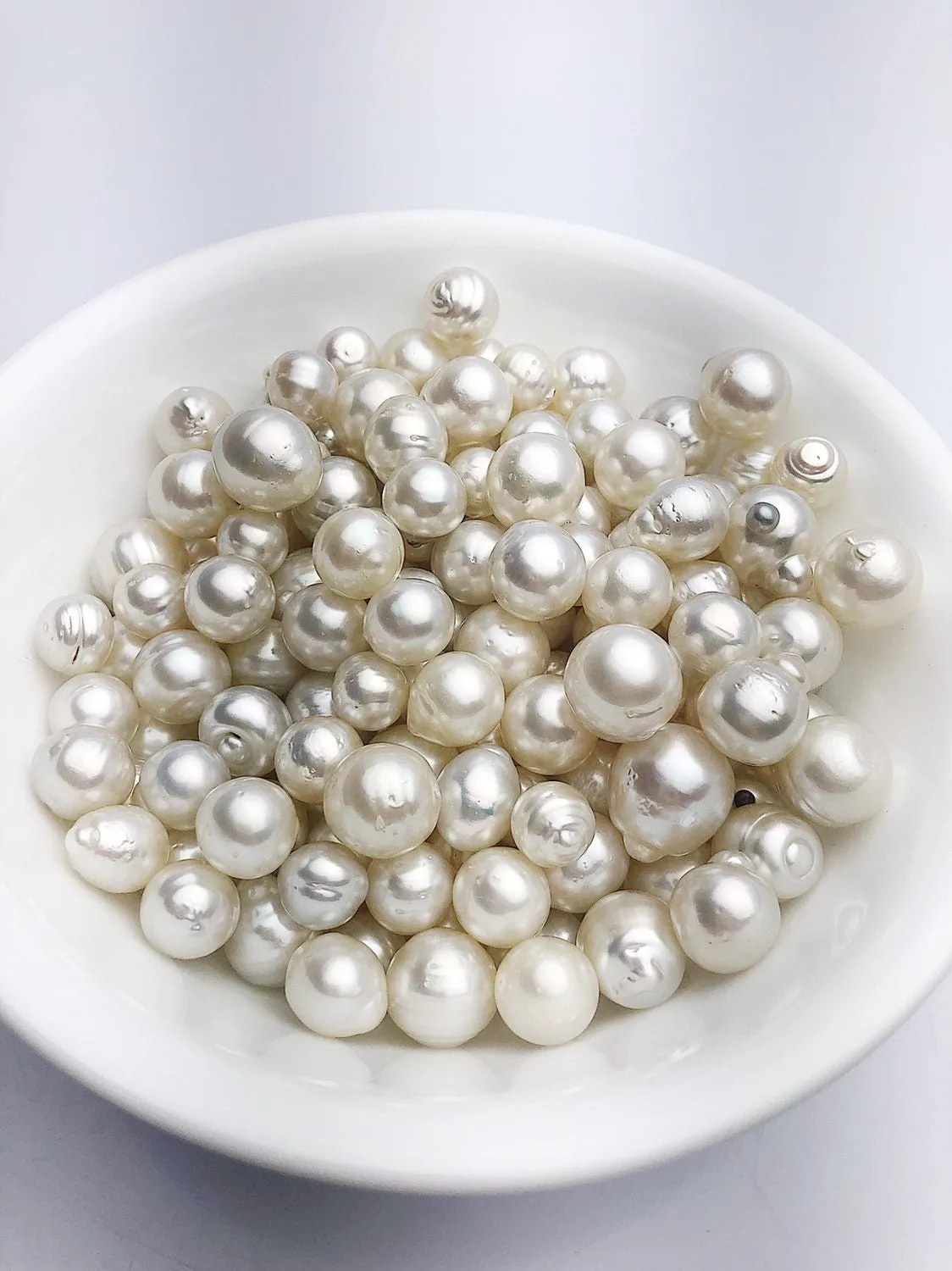 10-19mm White South Sea Loose Pearls, Drops, 10mm - 19mm, AA Quality #946