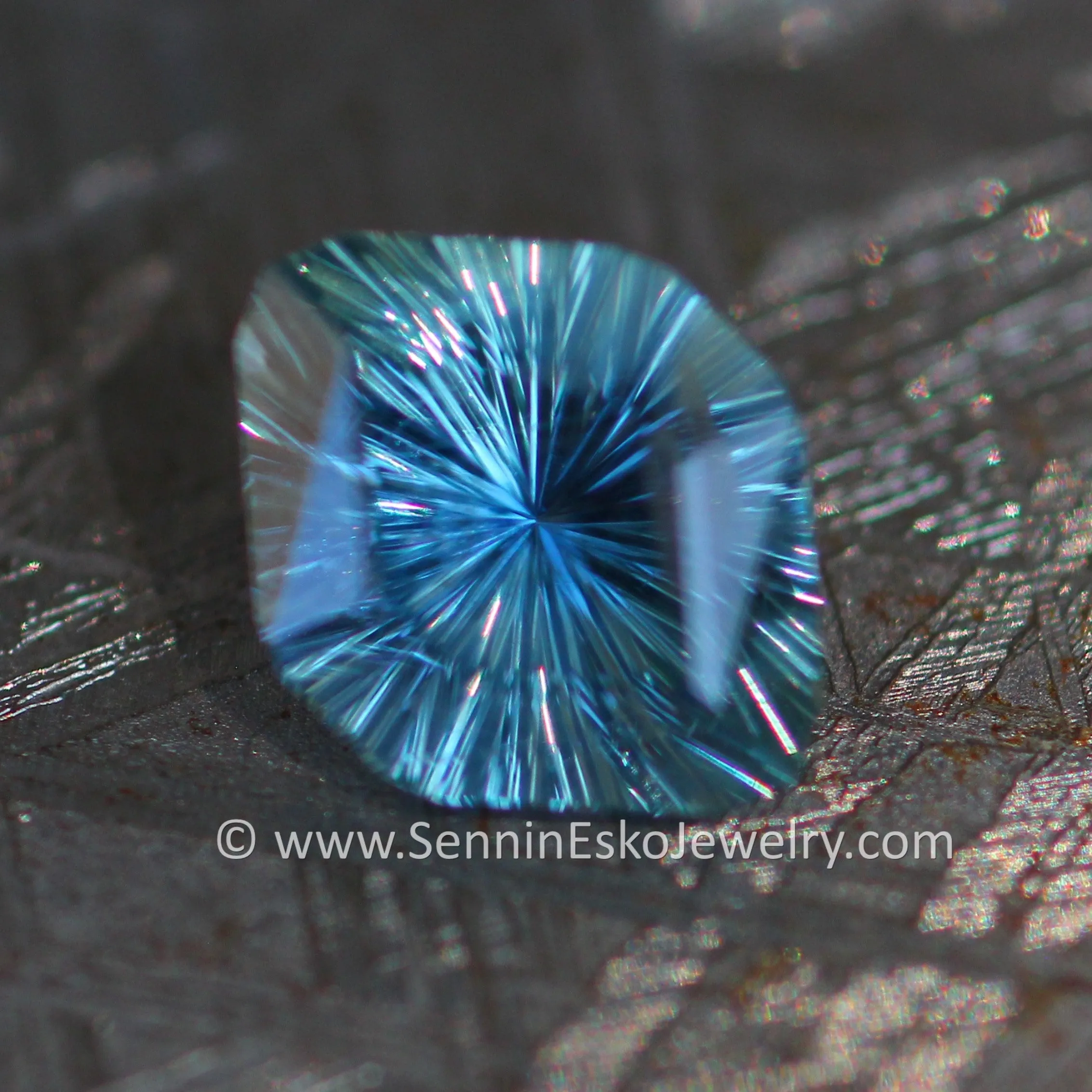 1.6 Carat Icy Blue/Green Sapphire Hexagonal Decagon - 8.3x6.4mm