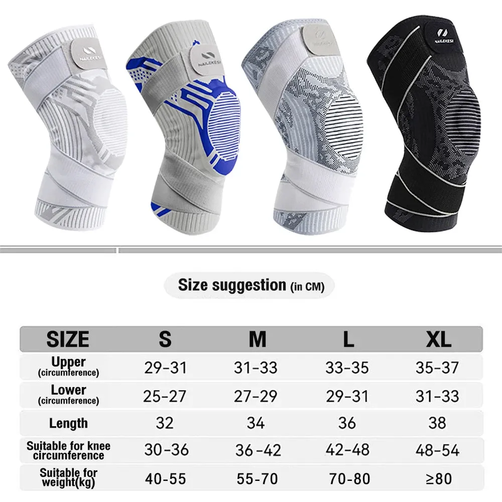 1PC Knee Support Braces Strap Elastic Sport Bandage Compression Protector Pad Relieves Gym Fitness KneePads Injuries Volleyball