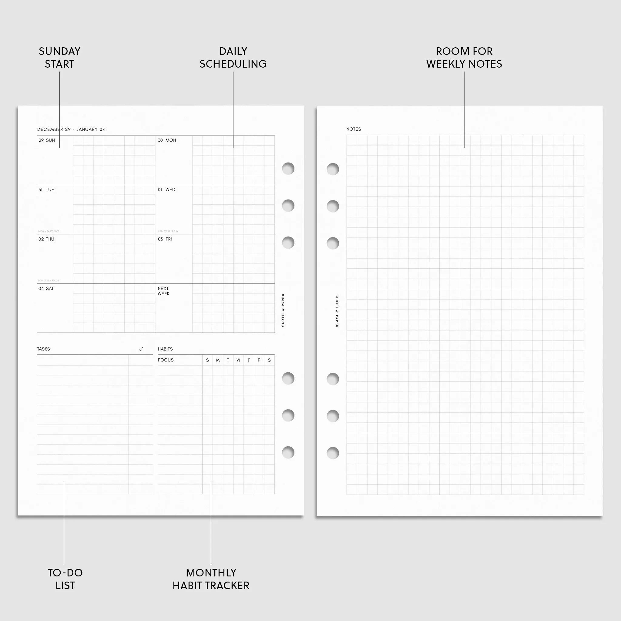 2025 Dated Admin Planner Inserts