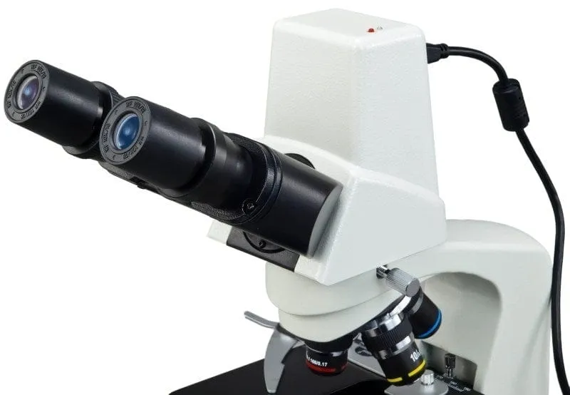 40X-400X 3MP Digital Integrated Microscope with LED Illumination, Siedentopf Interpupillary-adjustment and Reverse Turret