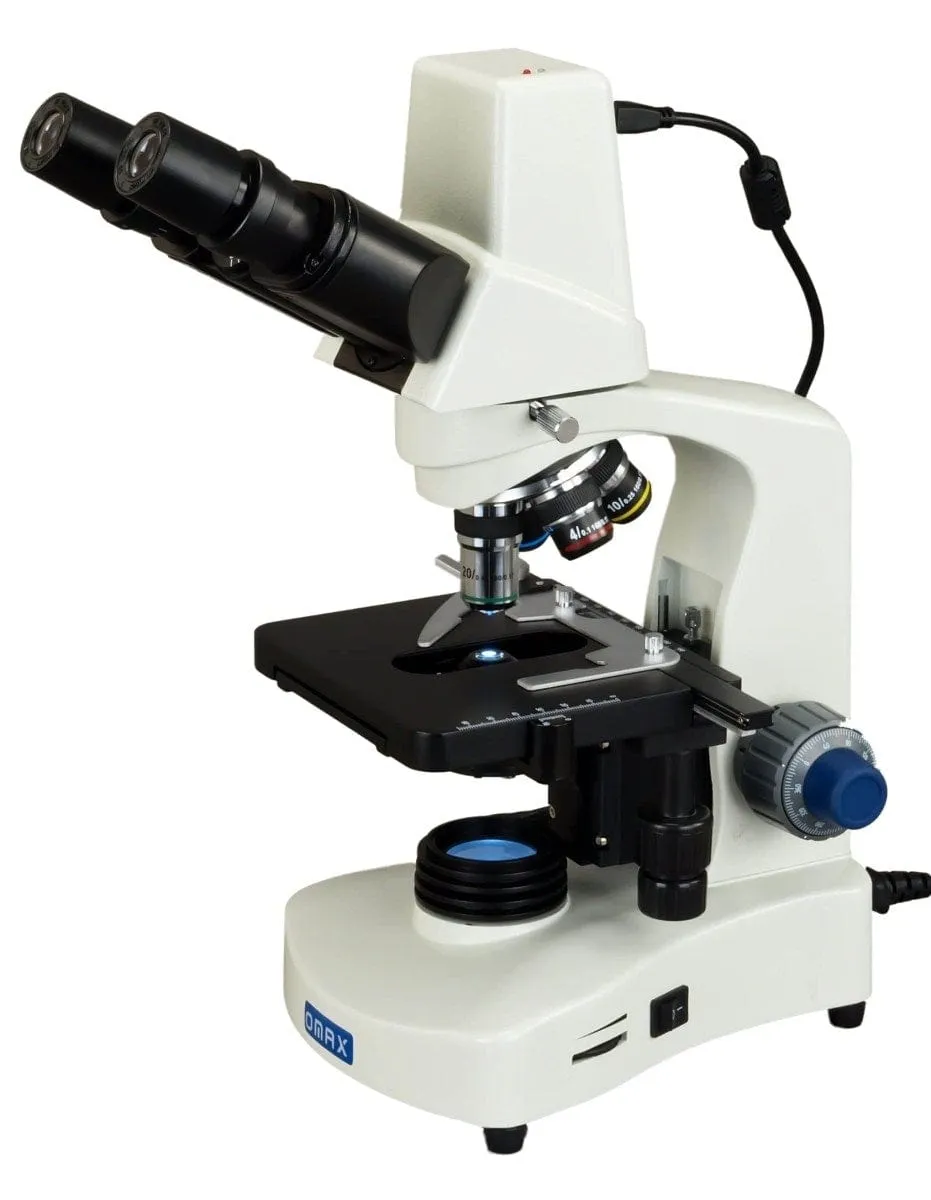 40X-400X 3MP Digital Integrated Microscope with LED Illumination, Siedentopf Interpupillary-adjustment and Reverse Turret