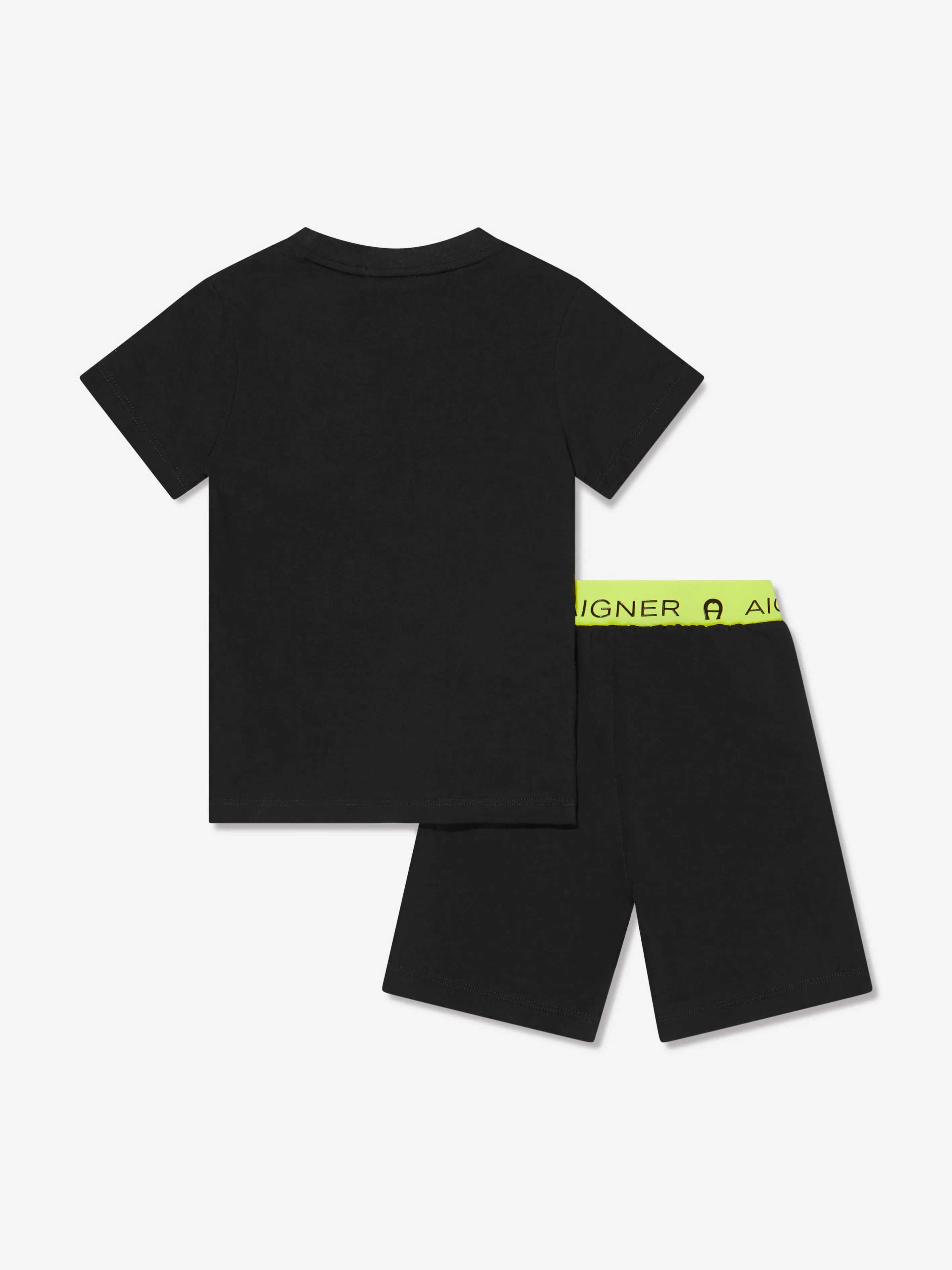 Aigner Boys T-Shirt And Shorts Set in Black