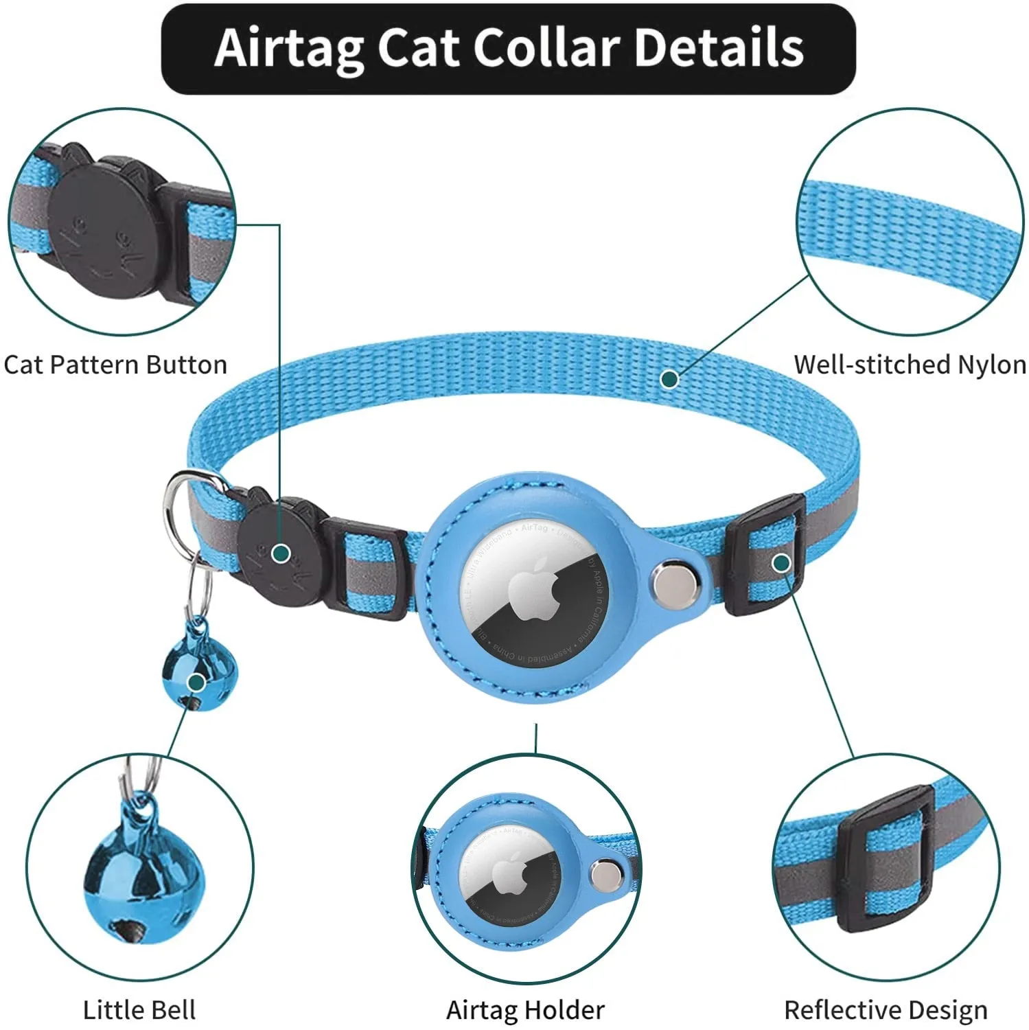 AirTag Cat Tracking Collar - GPS Finder & Anti-Lost