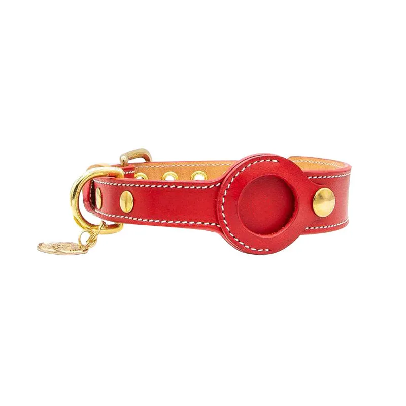 AirTag Leather Collar - Style A