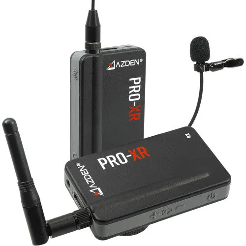 Azden PRO-XR Digital Camera-Mount Wireless Omni Lavalier Microphone System (2.4 GHz)