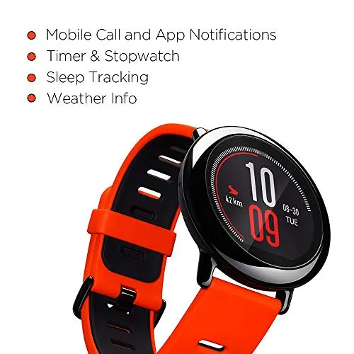 (CERTIFIED REFURBISHED) Amazfit Pace A1612 Multisport Smartwatch (Red)