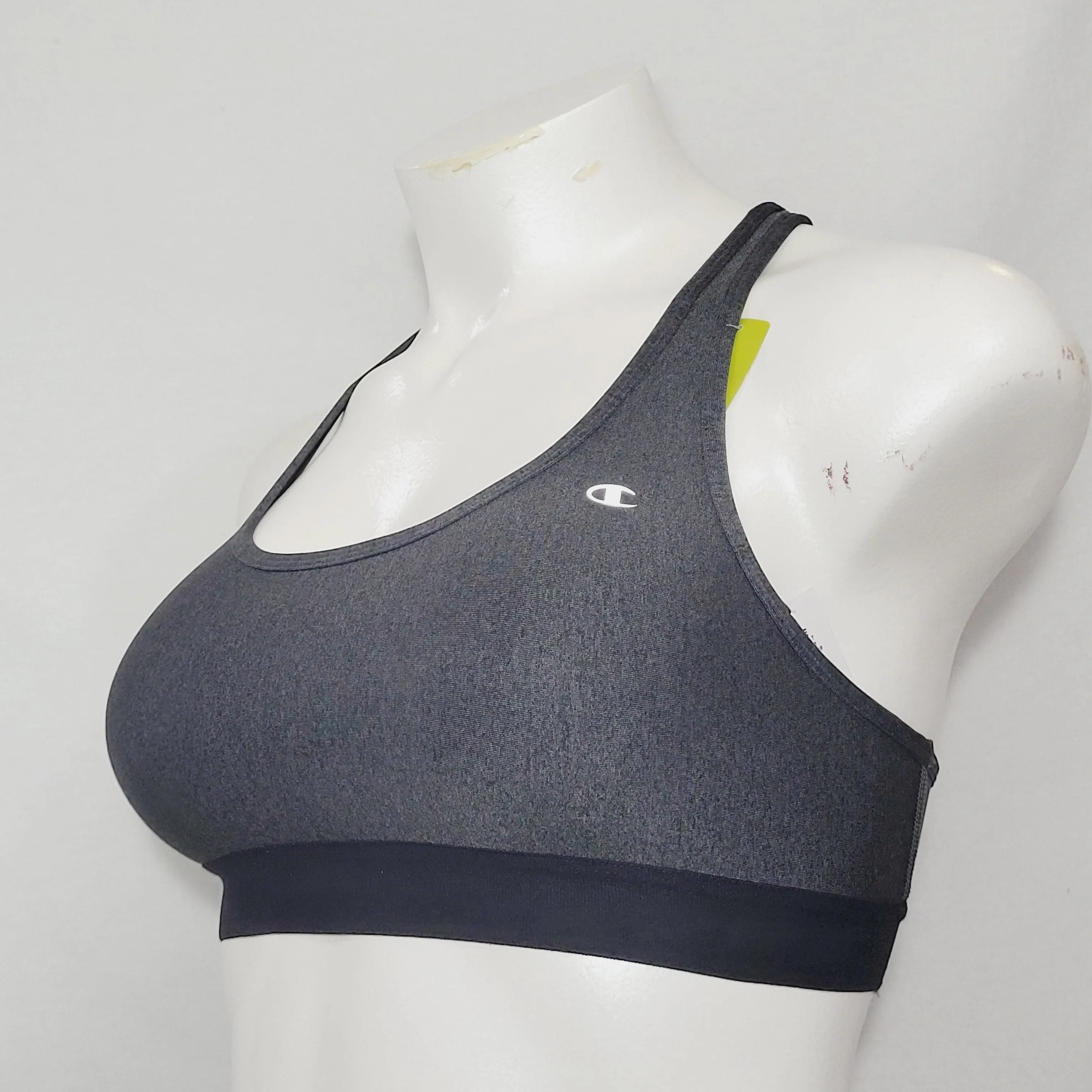 Champion 6715 Absolute Workout II Wire Free Sports Bra MEDIUM Granite Heat Gray