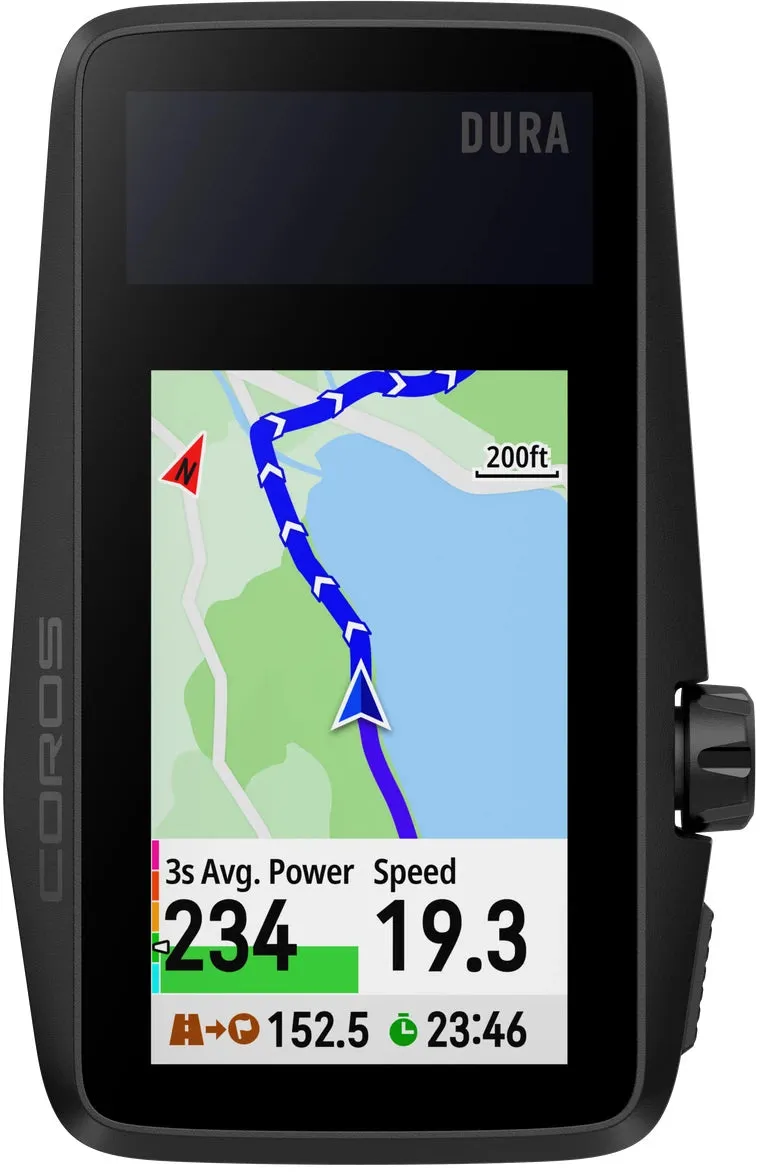 COROS DURA Solar GPS Bike Computer - Black