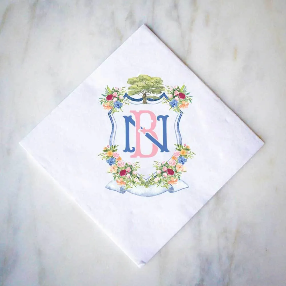 Custom Full Color Tree Crest 3ply Napkins