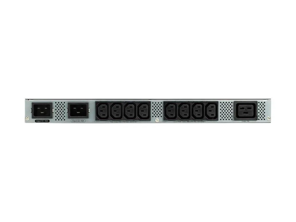 Eaton EATS220  ATS rack PDU, 1U, (2) L6-20P, (2) C20 input, 3.33 kW max, 200-240V, 16A, 8 ft cord, Single-phase, Outlets: (8) C13, (1) C19 - NEMA L6-20P