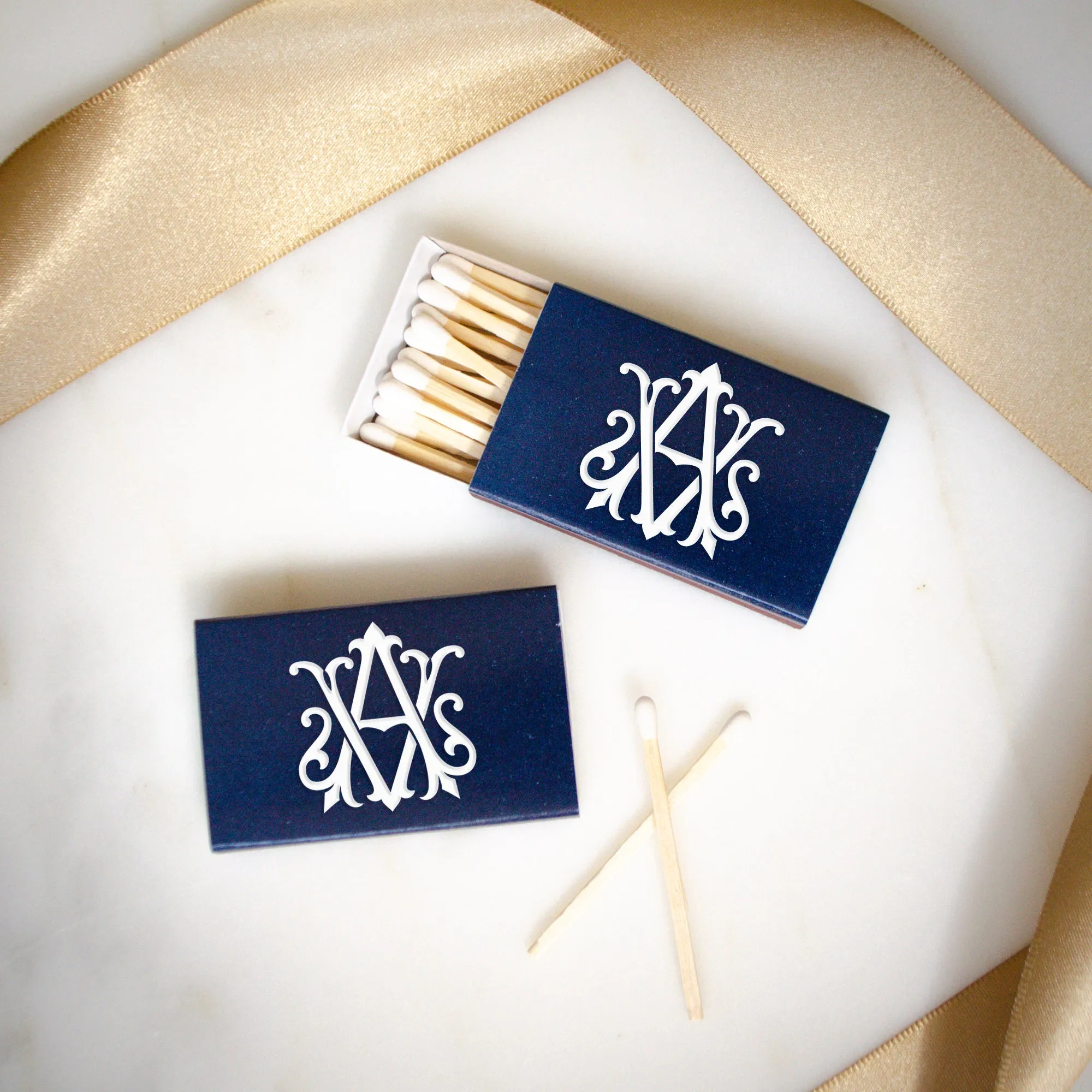 Elegant Monogrammed Matches