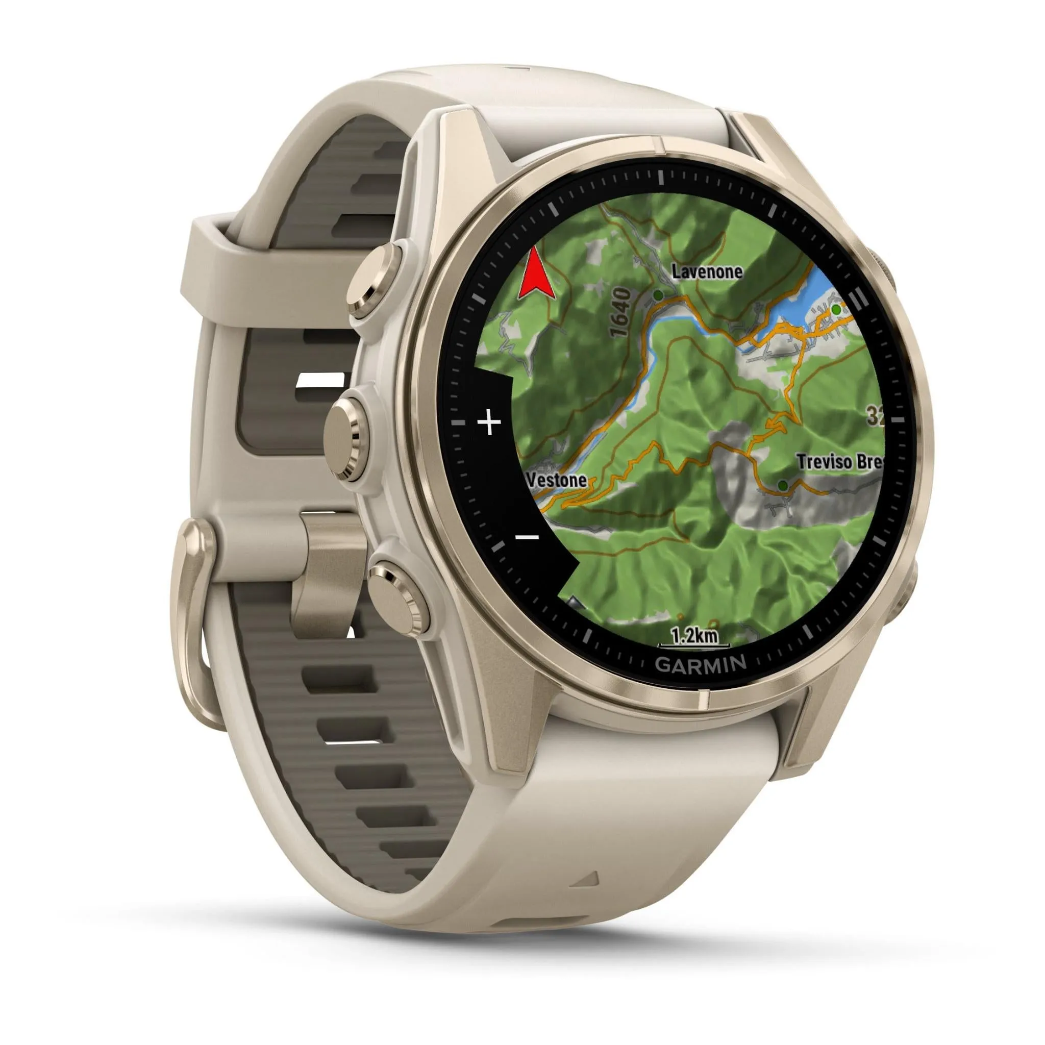 Garmin fenix® 8 43mm AMOLED Saphire Edition Soft Gold with Fog Grey Band