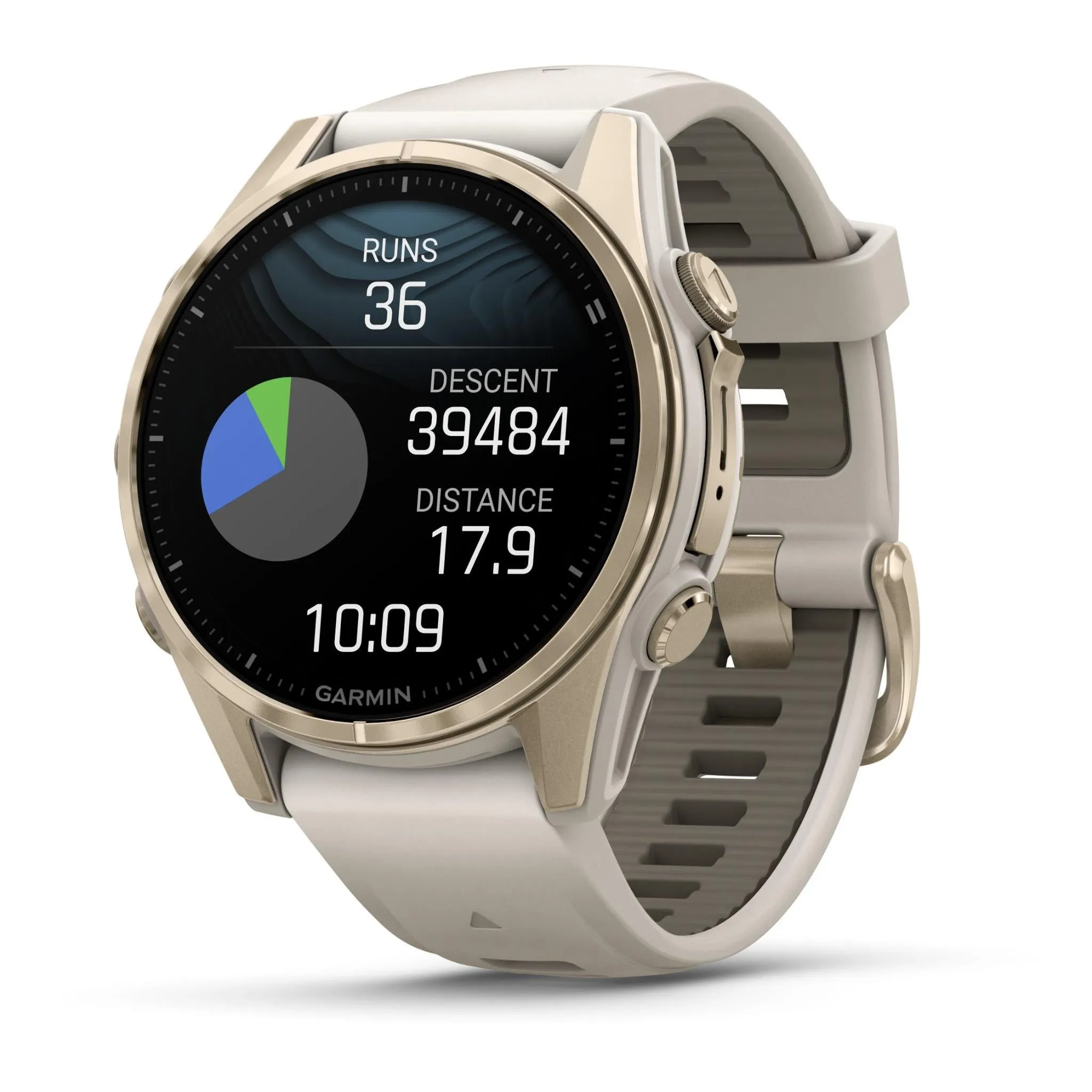 Garmin fenix® 8 43mm AMOLED Saphire Edition Soft Gold with Fog Grey Band