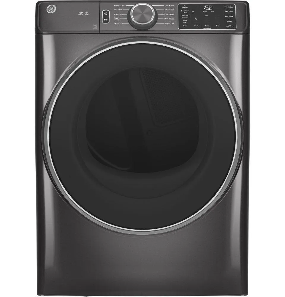 GFD55GSPNDG GE® ENERGY STAR® 7.8 cu. ft. Capacity Smart Front Load Gas Dryer with Sanitize Cycle