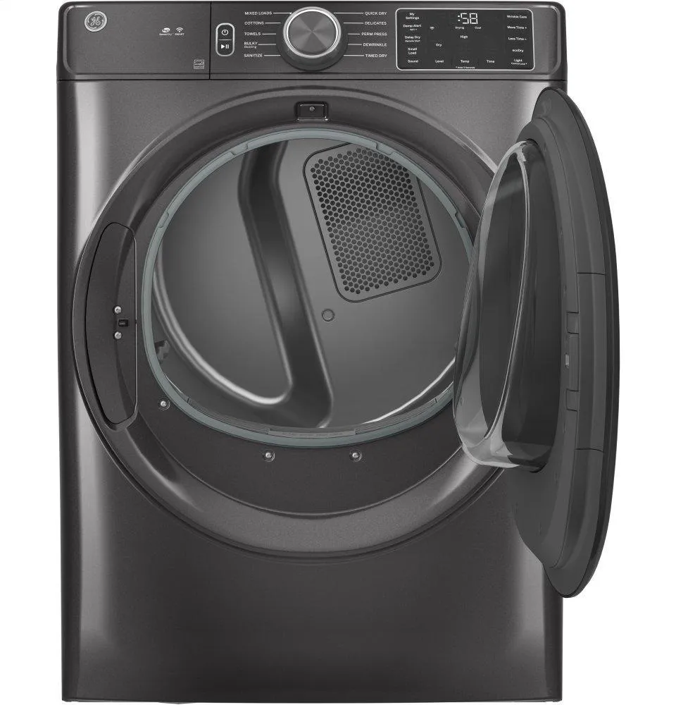 GFD55GSPNDG GE® ENERGY STAR® 7.8 cu. ft. Capacity Smart Front Load Gas Dryer with Sanitize Cycle