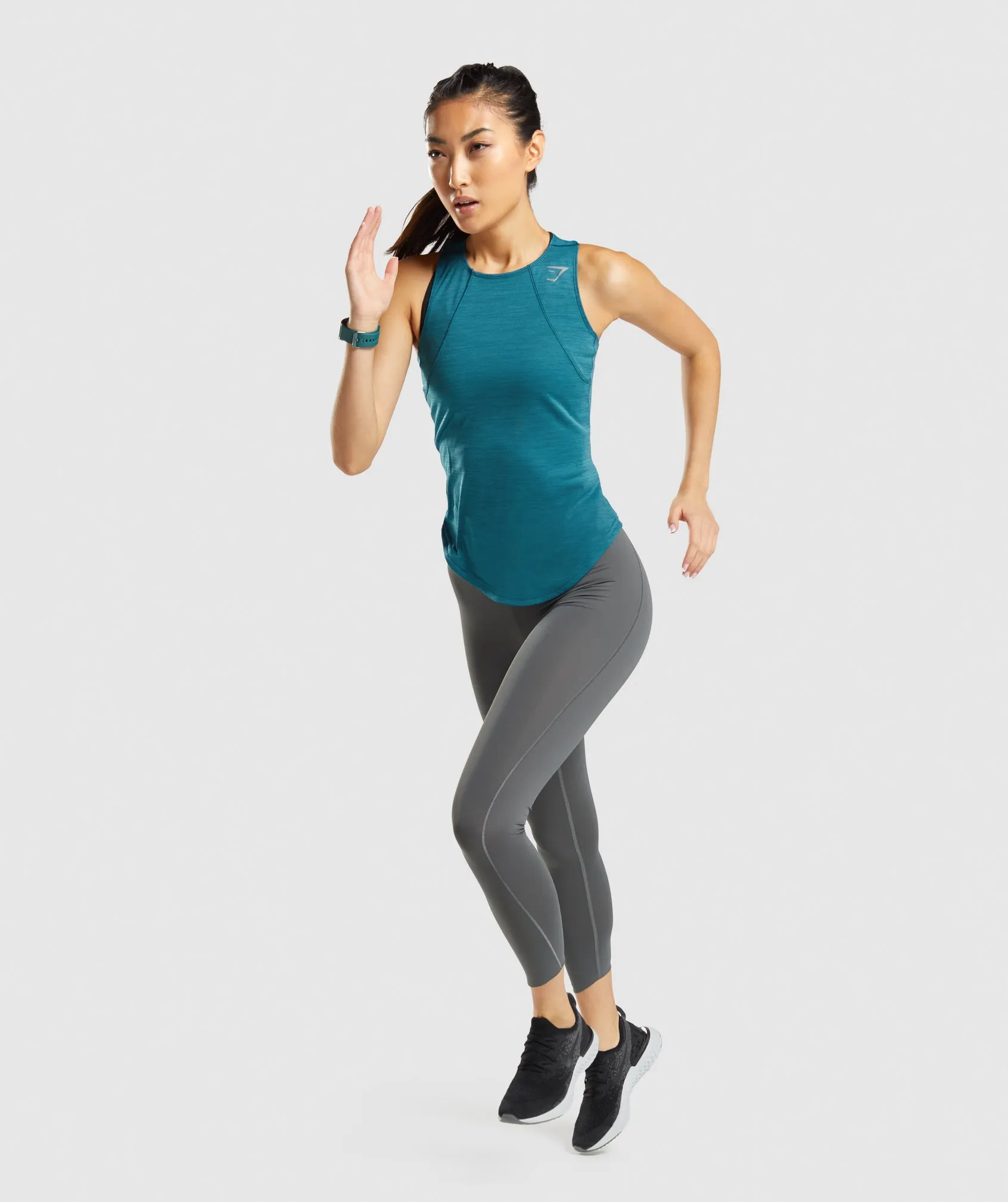 Gymshark Speed Tank - Teal/Teal Marl