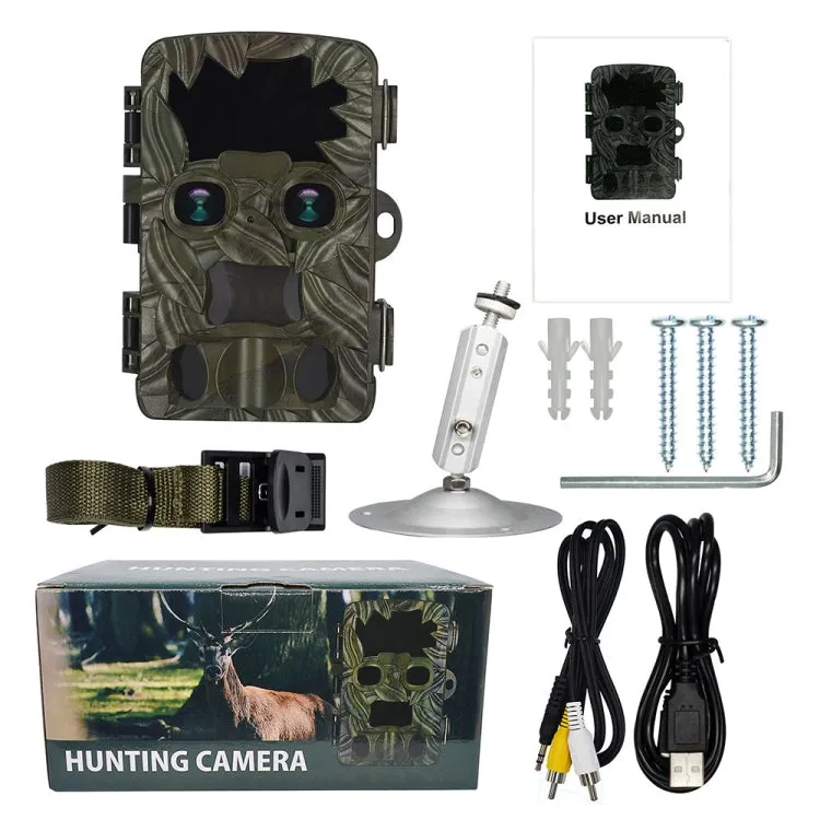 H8201 4K Dual Lens Infrared Camera 32MP HD Night Vision Monitoring Animal Field Outdoor Camera(Camouflage)