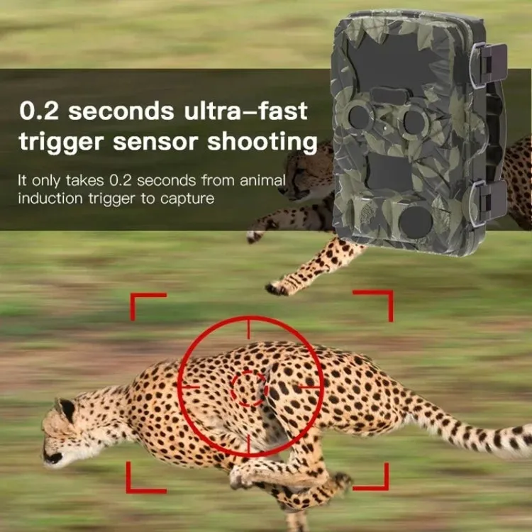 H8201 4K Dual Lens Infrared Camera 32MP HD Night Vision Monitoring Animal Field Outdoor Camera(Camouflage)