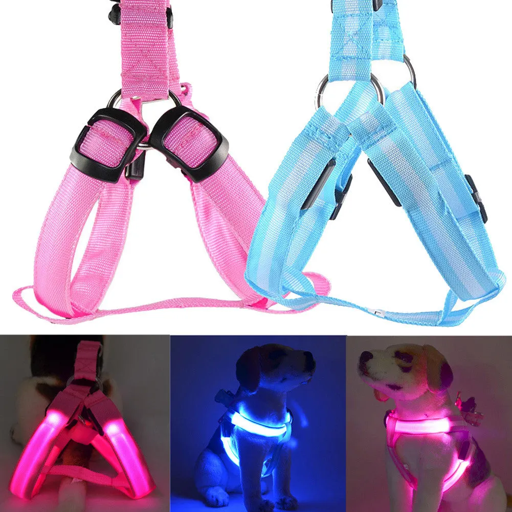 Hot New 2017  LED Flashing Light Dog Harness