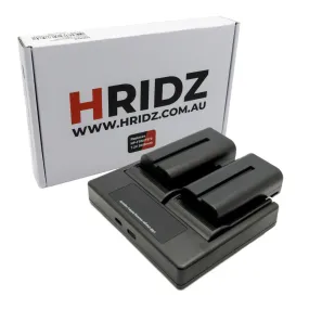 Hridz NP-F550 Battery Charger Set Compatible with Sony NPF 550 970 series