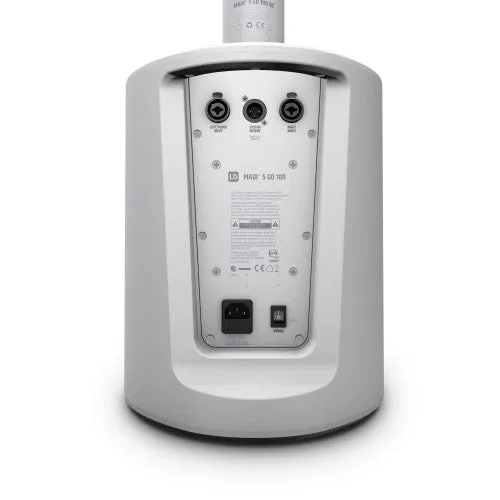 LD Systems MAUI 5 GO 100 Ultra-portable Battery-Powered Column PA System - 3200 mAh (White)