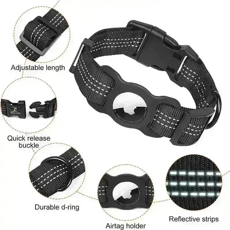 Lightweight AirTag Collar w/ Buckle - GPS Finder & Anti-Lost | GROOMY