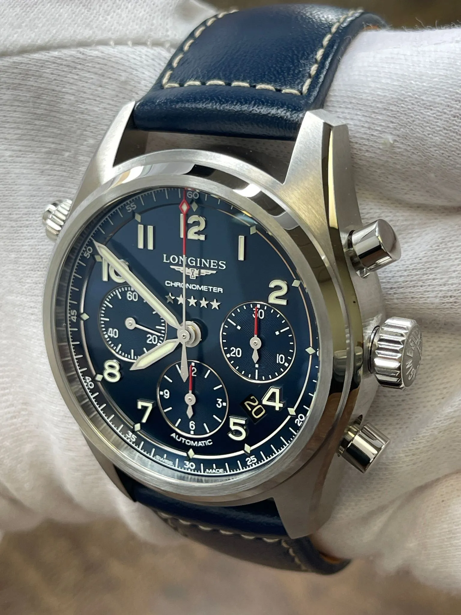 Longines Spirit Chronograph L3.820.4.93 Blue Dial Automatic Men's Watch