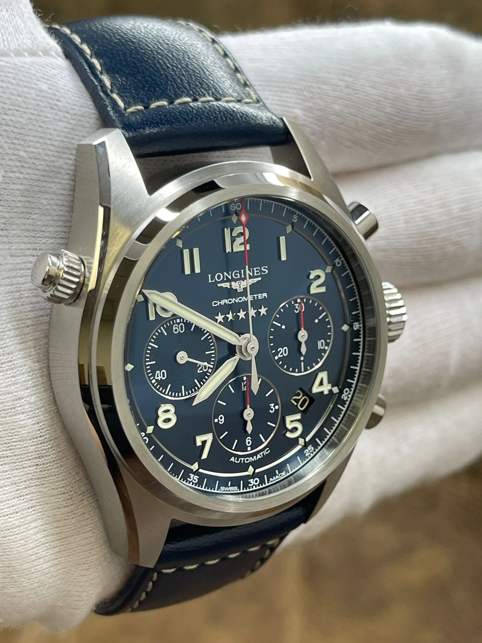 Longines Spirit Chronograph L3.820.4.93 Blue Dial Automatic Men's Watch