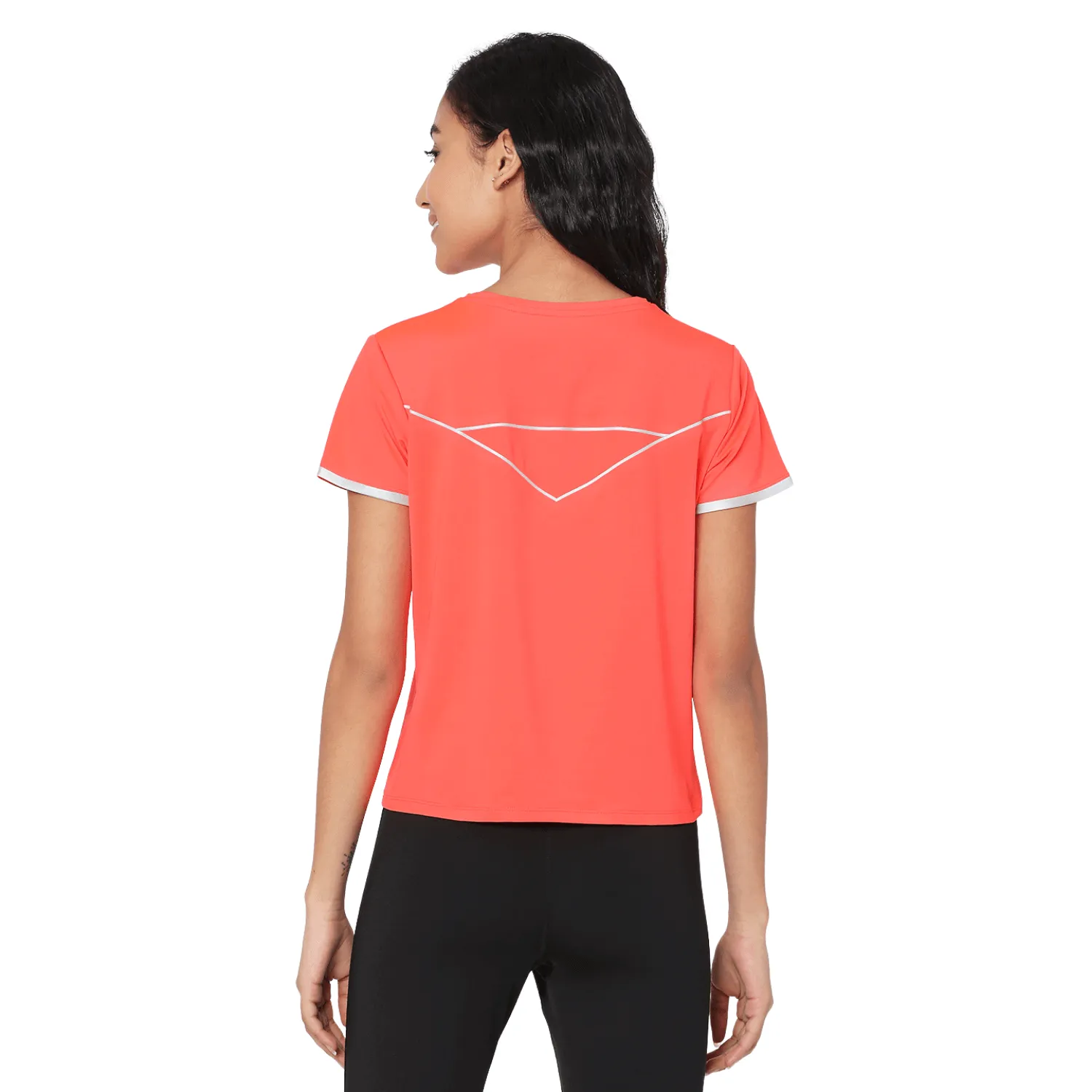 Mesh V Back Top Fiery Coral