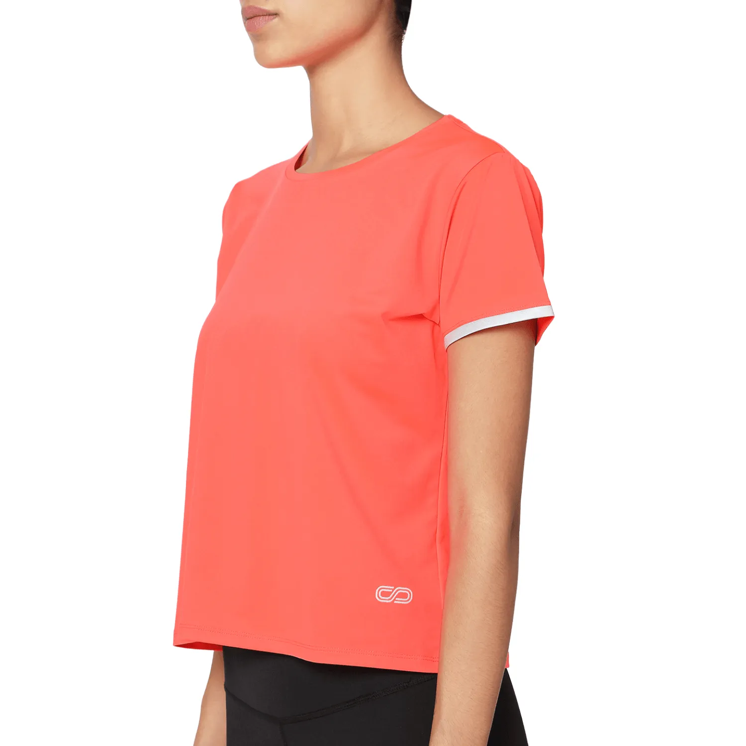 Mesh V Back Top Fiery Coral