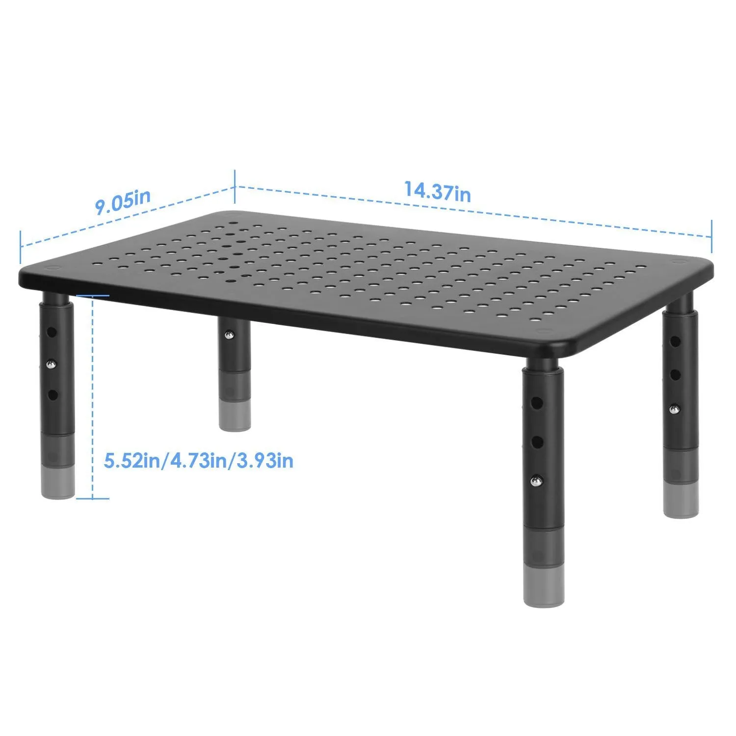 Monitor Stand Riser 3 Height Adjustable Desk