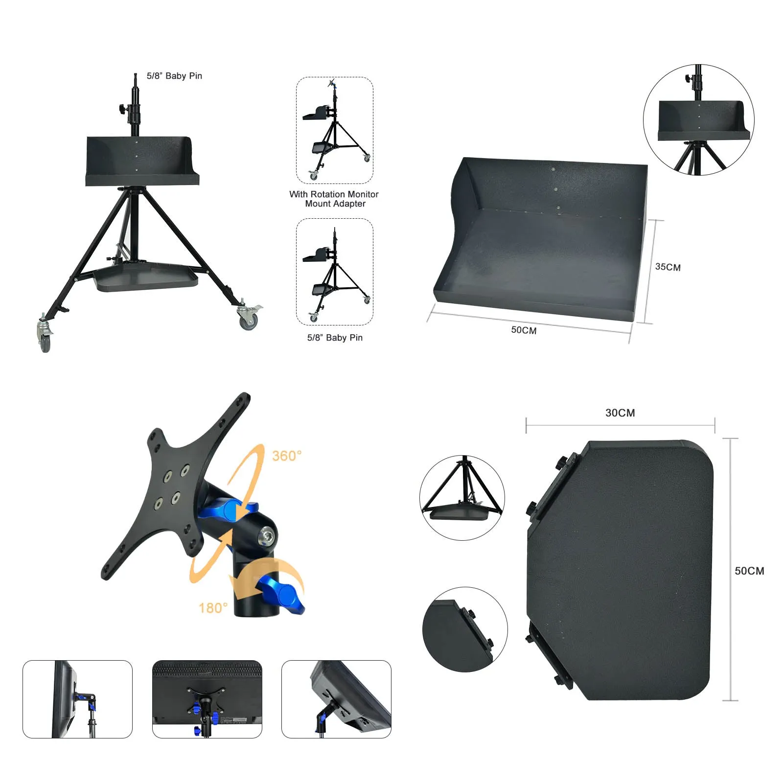 Multifunctional Professional Wheeled Workstation Stand (SPECIAL ORDER)