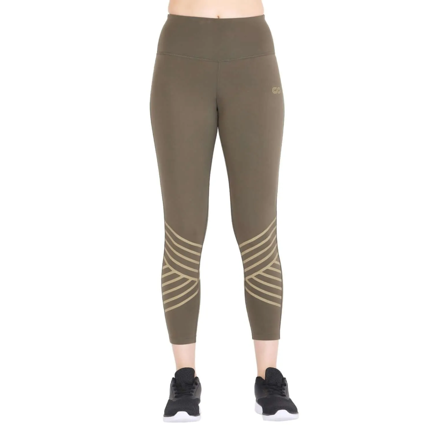 Olive Athena Reflective Crop Top & Leggings