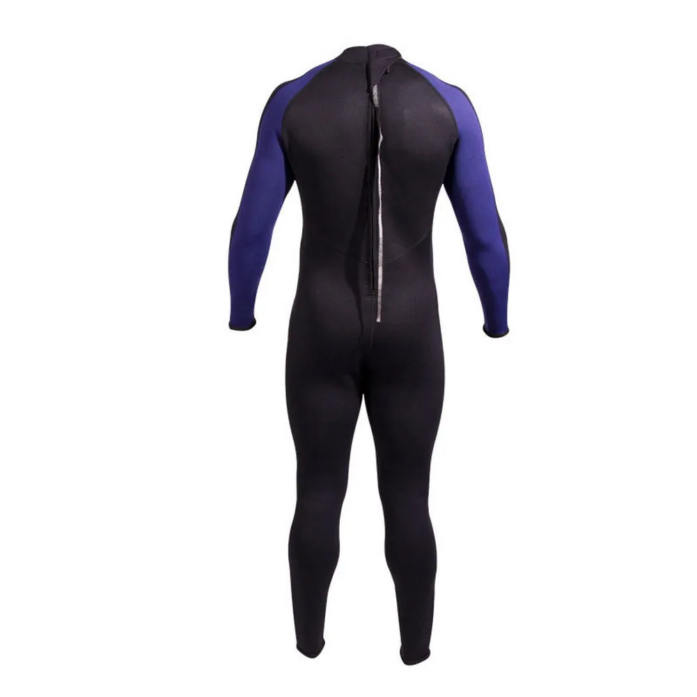 Open Box NeoSport 3/2mm Men’s Neoprene Backzip Jumpsuits-Black/Blue-3X-Large