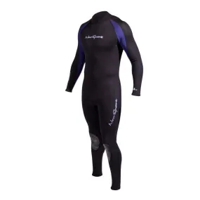 Open Box NeoSport 5mm Men’s Neoprene Backzip Jumpsuits-Black/Blue-Large