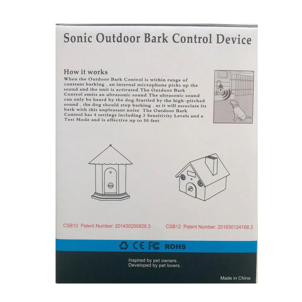 Outdoor Dog Bark Ultrasonic Unit - Sound Anti Barking Control Training Aid - Bulk