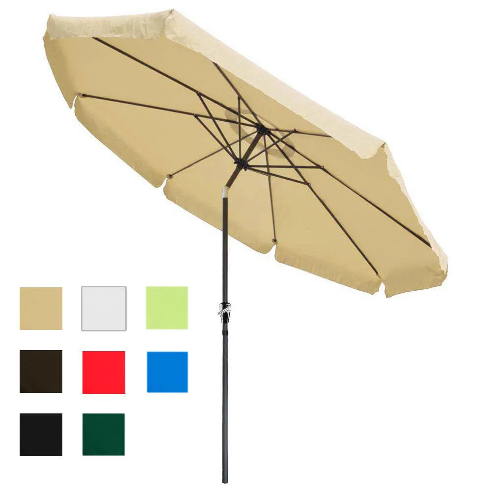 Patio Umbrella Tilt Metal 10ft 8-Rib