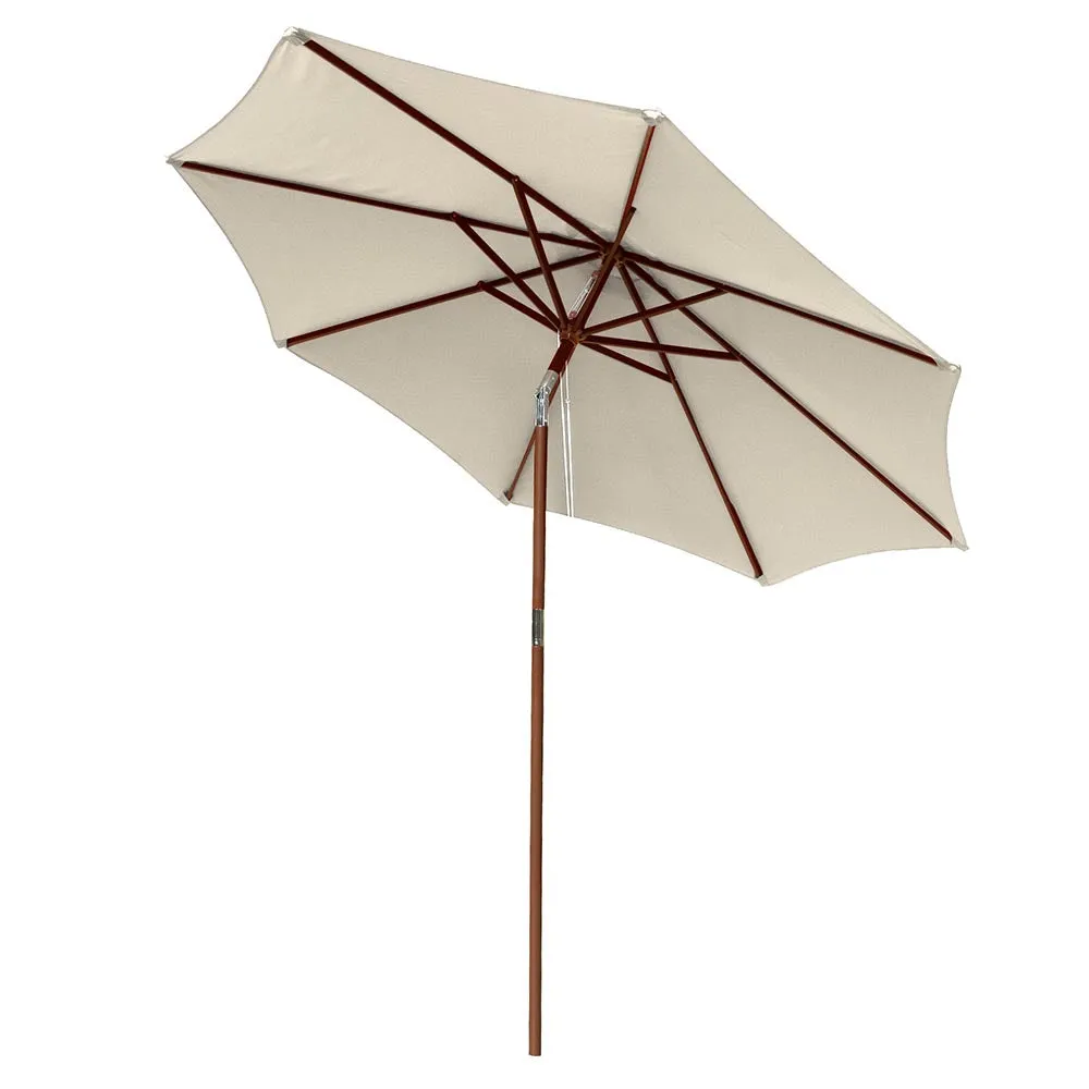 Patio Umbrella Tilt Wooden 9ft 8-Rib