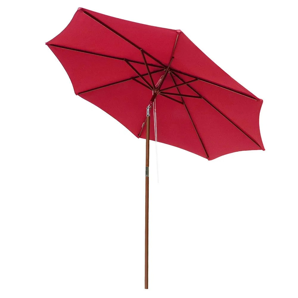 Patio Umbrella Tilt Wooden 9ft 8-Rib