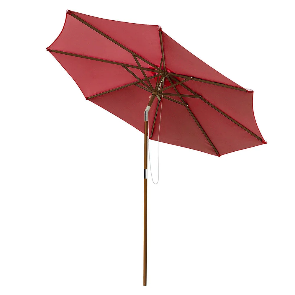 Patio Umbrella Tilt Wooden 9ft 8-Rib