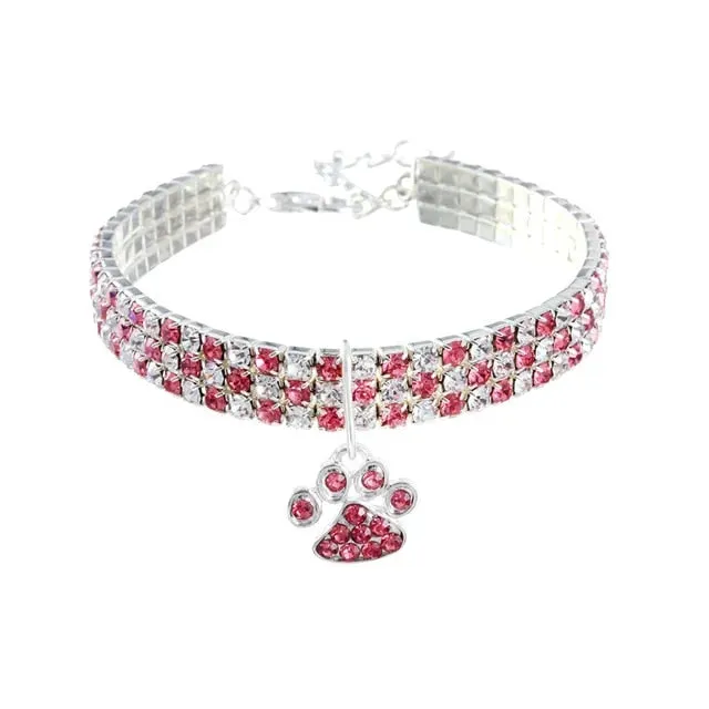 PetAffairs Flashing Rhinestone Pet Collar