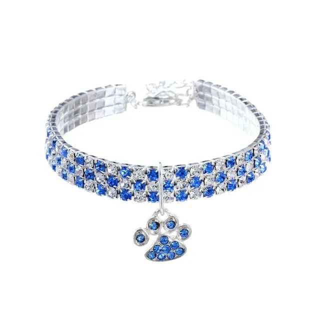 PetAffairs Flashing Rhinestone Pet Collar