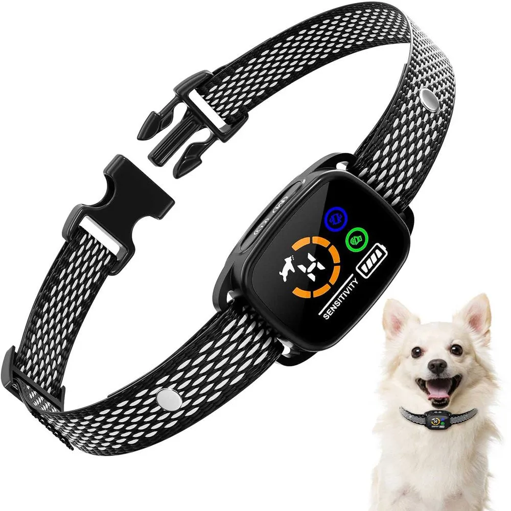 "SmartPaws™: Medium Dog Anti-Bark Collar - Rechargeable & Waterproof with Gentle Vibration Technology - Adjustable Sensitivity for Peaceful Pups"