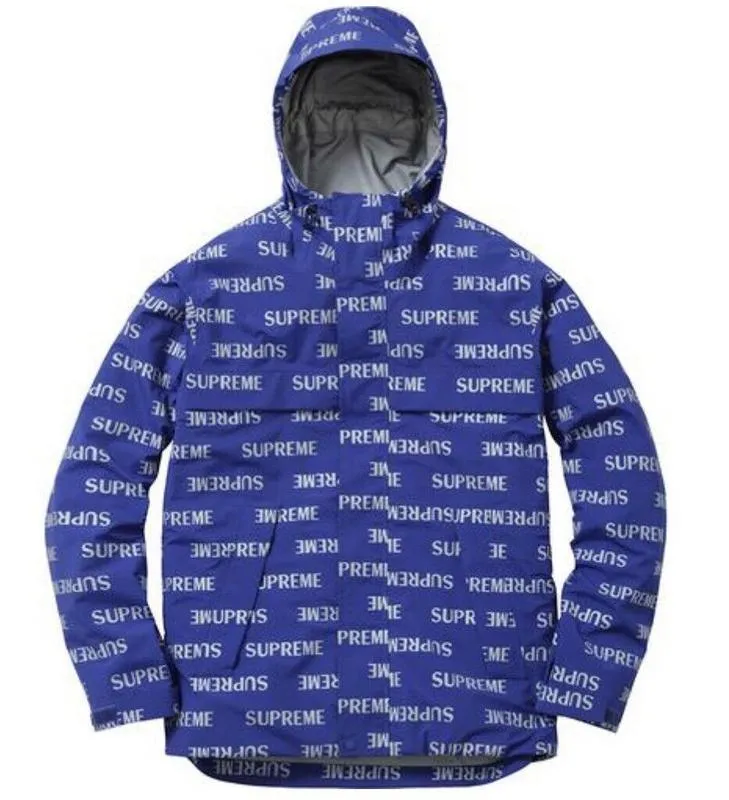 Supreme 3M Reflective Repeat Taped Seam Jacket Blue