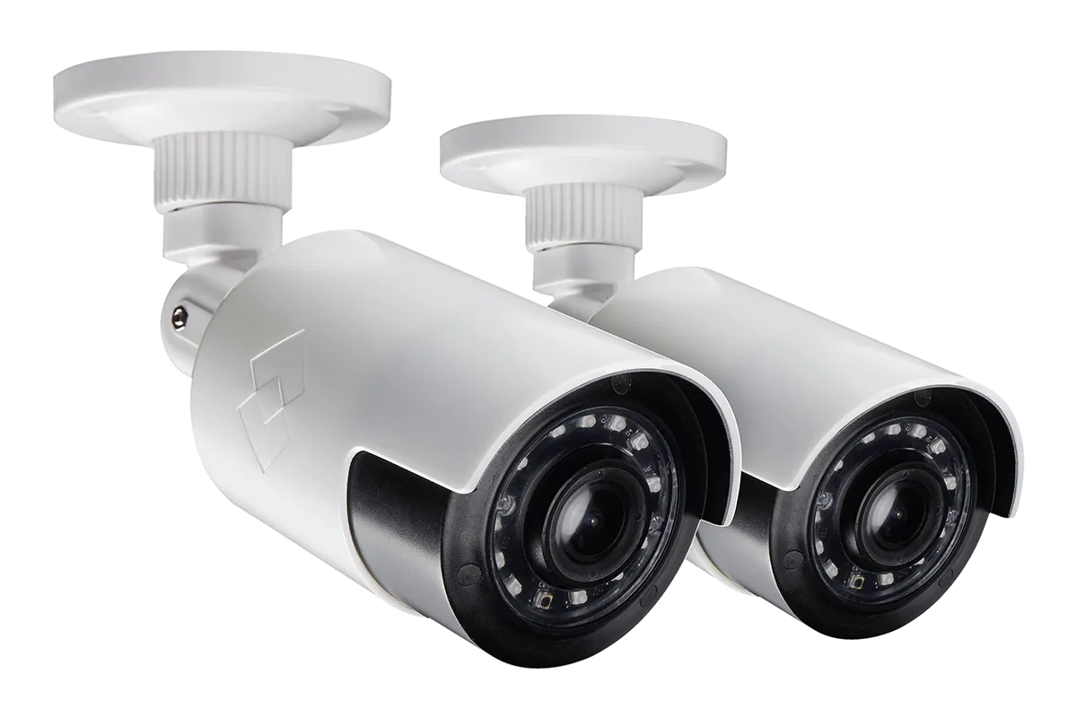 Ultra-Wide Angle 1080p HD Outdoor Security Cameras, 160 Degree Field of view, 90ft Night Vision (2-pack)