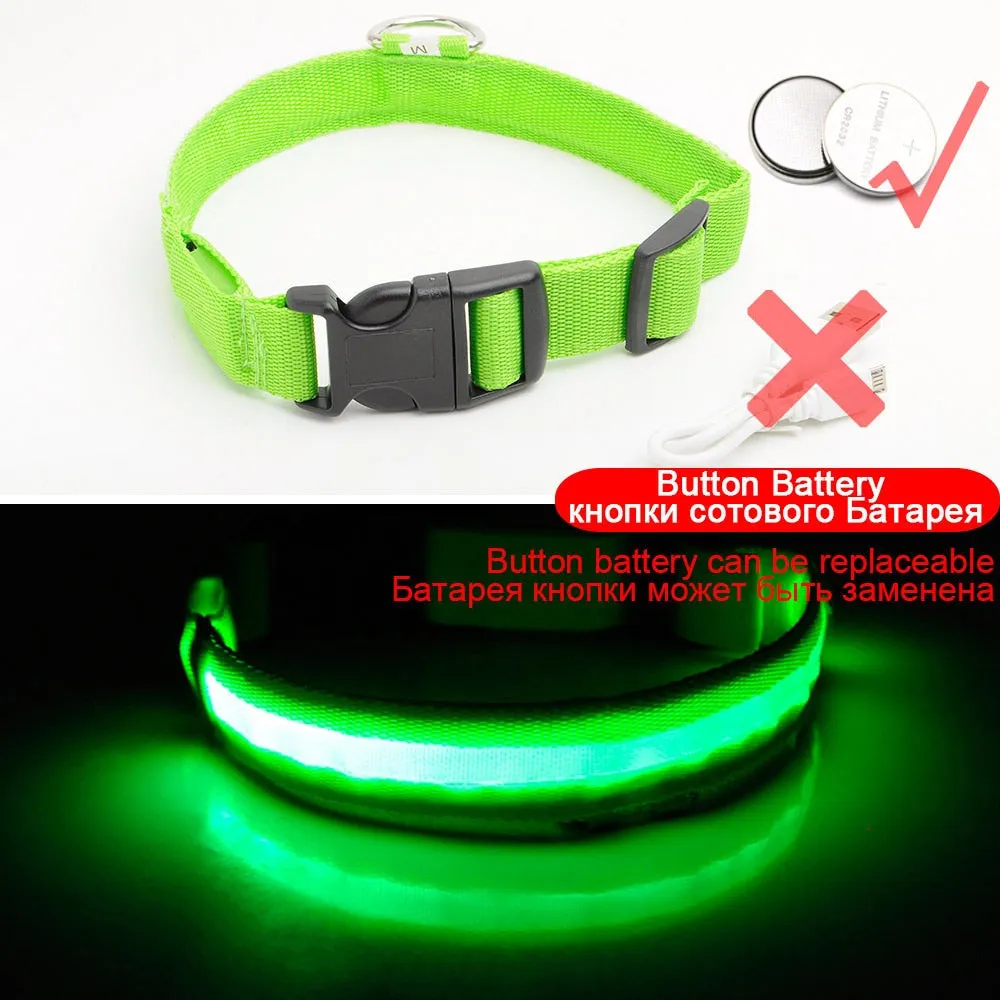 USB Charging Led Dog Collar Anti-Lost/Avoid Car Accident Collar For Dogs Puppies Dog Collars Leads LED Supplies Pet Products