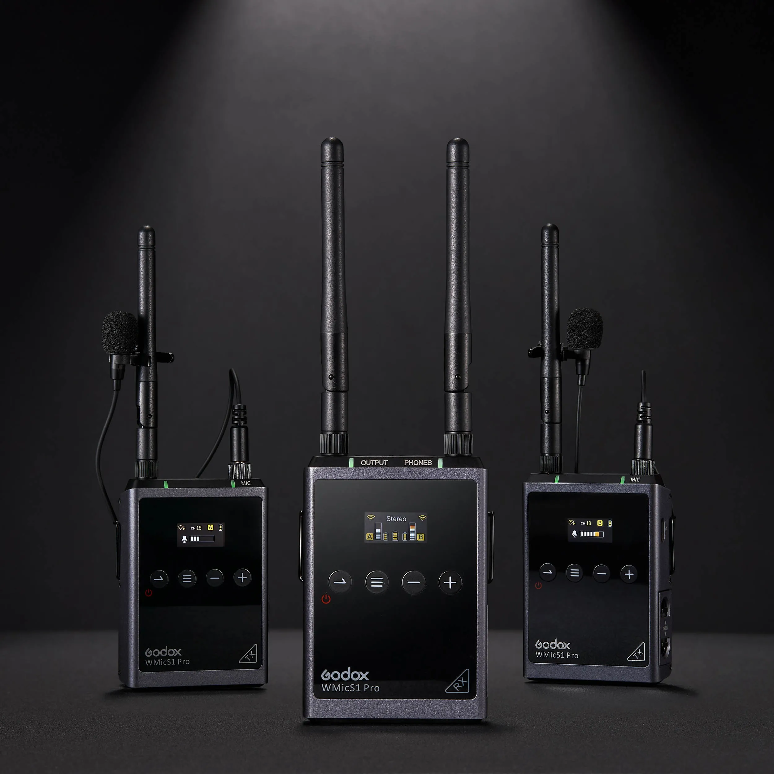 WMicS1 Pro Kit 2 Professional Dual-Channel Cordless UHF Mics Set