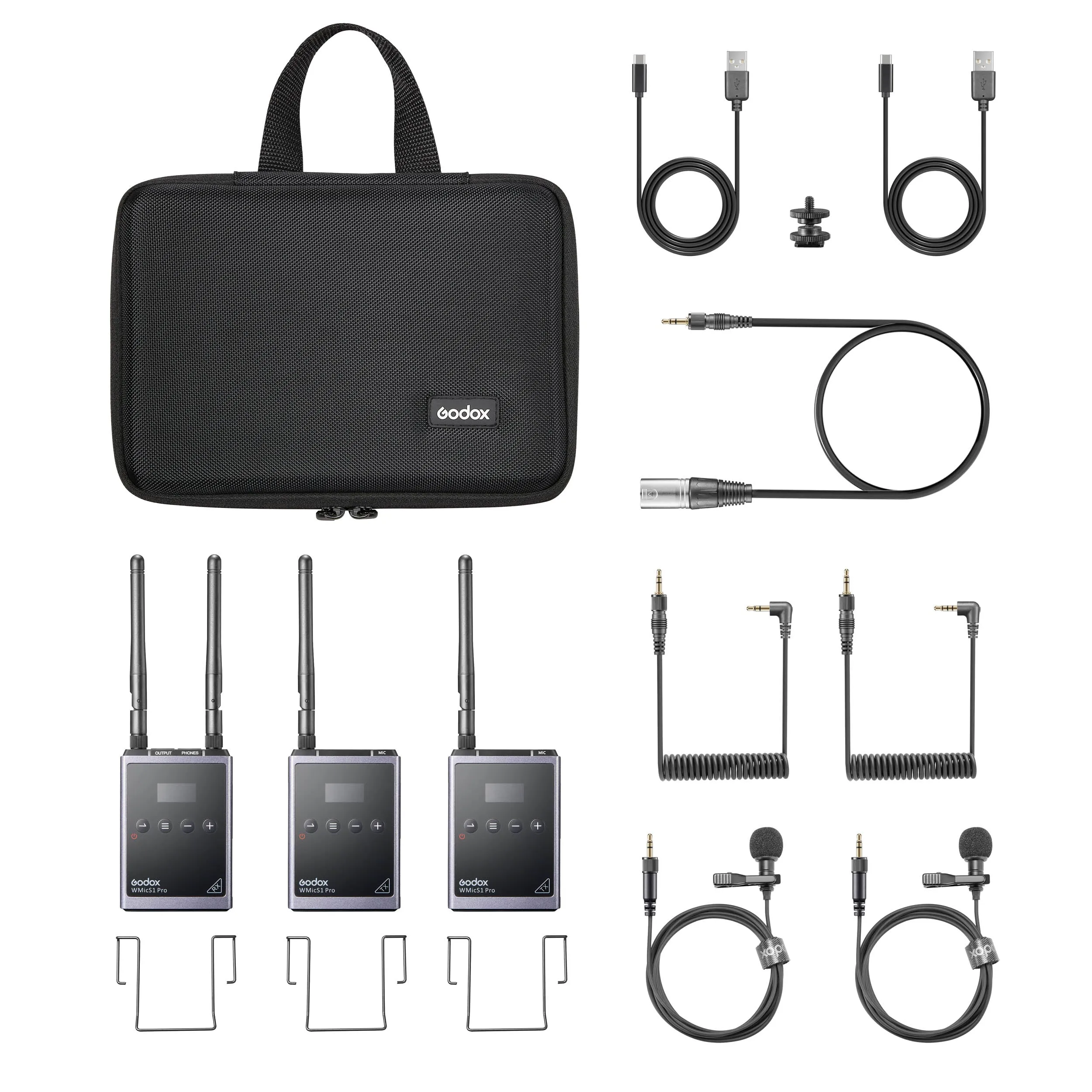 WMicS1 Pro Kit 2 Professional Dual-Channel Cordless UHF Mics Set